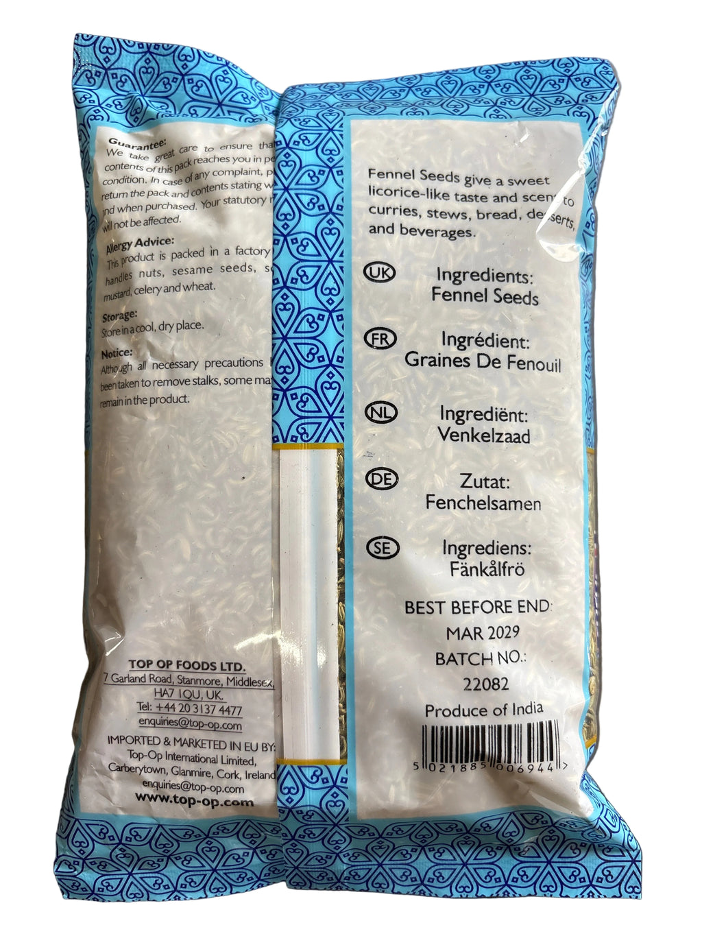 Top Op Valiary Fennel Seeds 375g