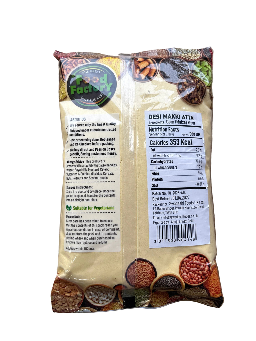 Food Factory Desi Makki Atta 500g