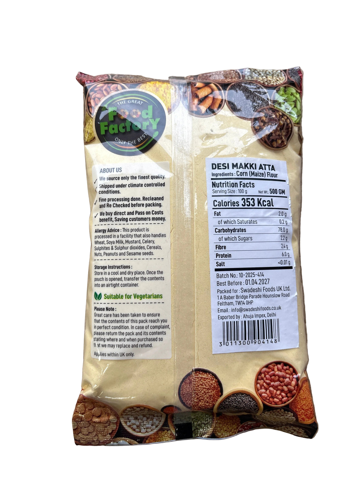 Food Factory Desi Makki Atta 500g