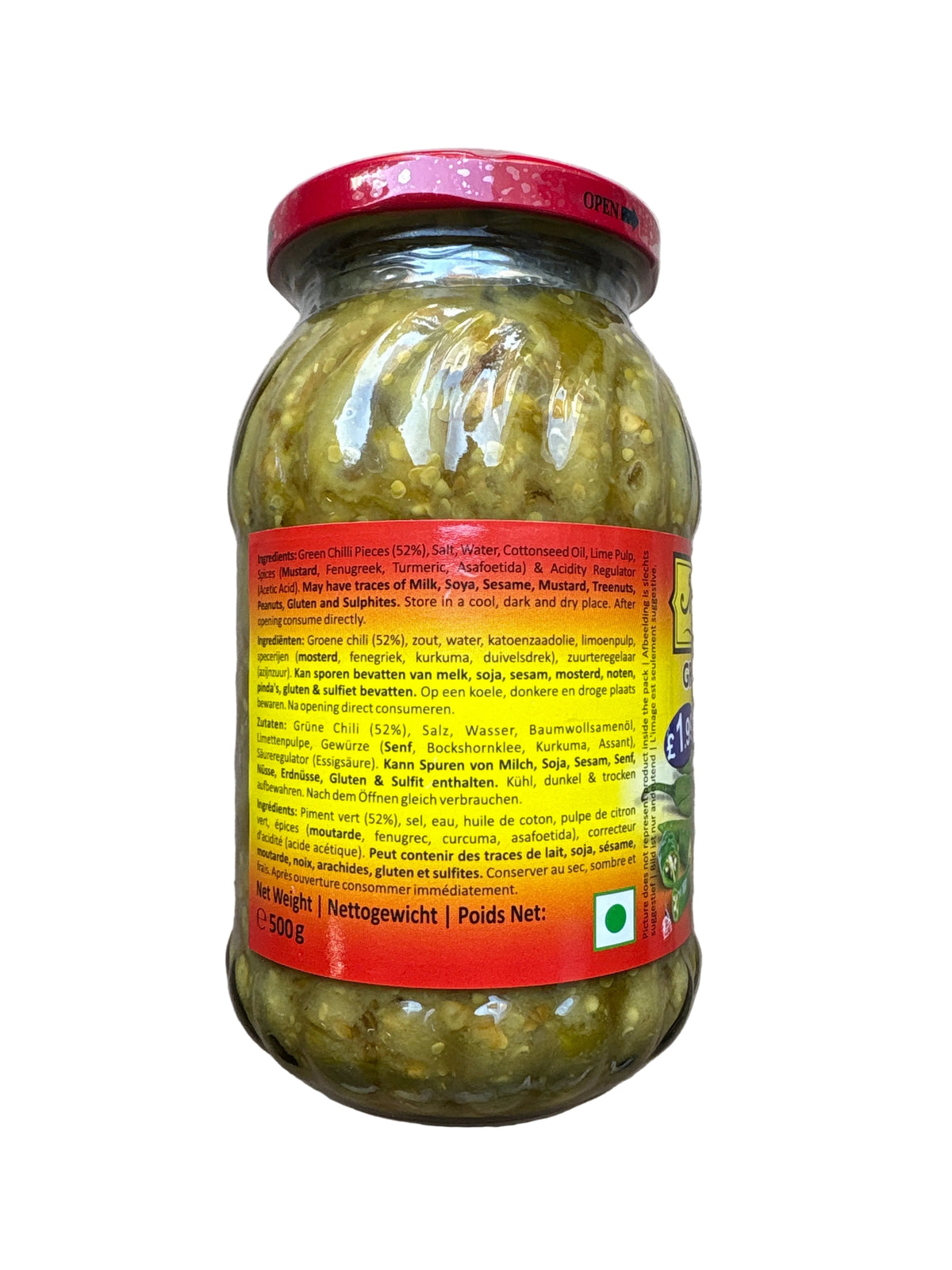 Mothers Pickle Green Chilli 500g