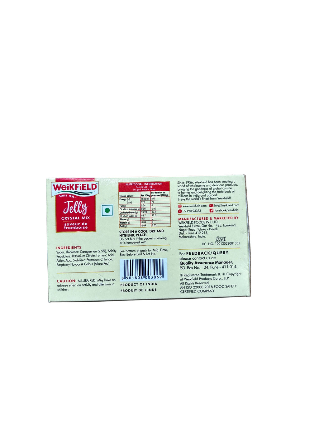 Weikfield Jelly Crystal Mix Rasberry 75g