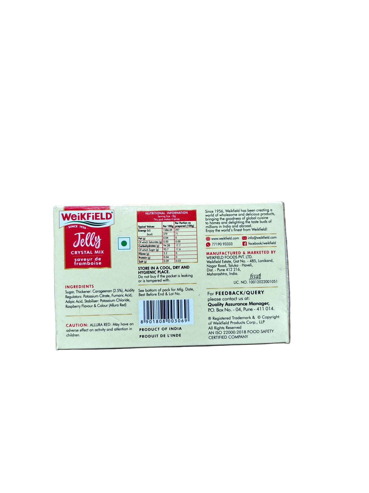 Weikfield Jelly Crystal Mix Rasberry 75g