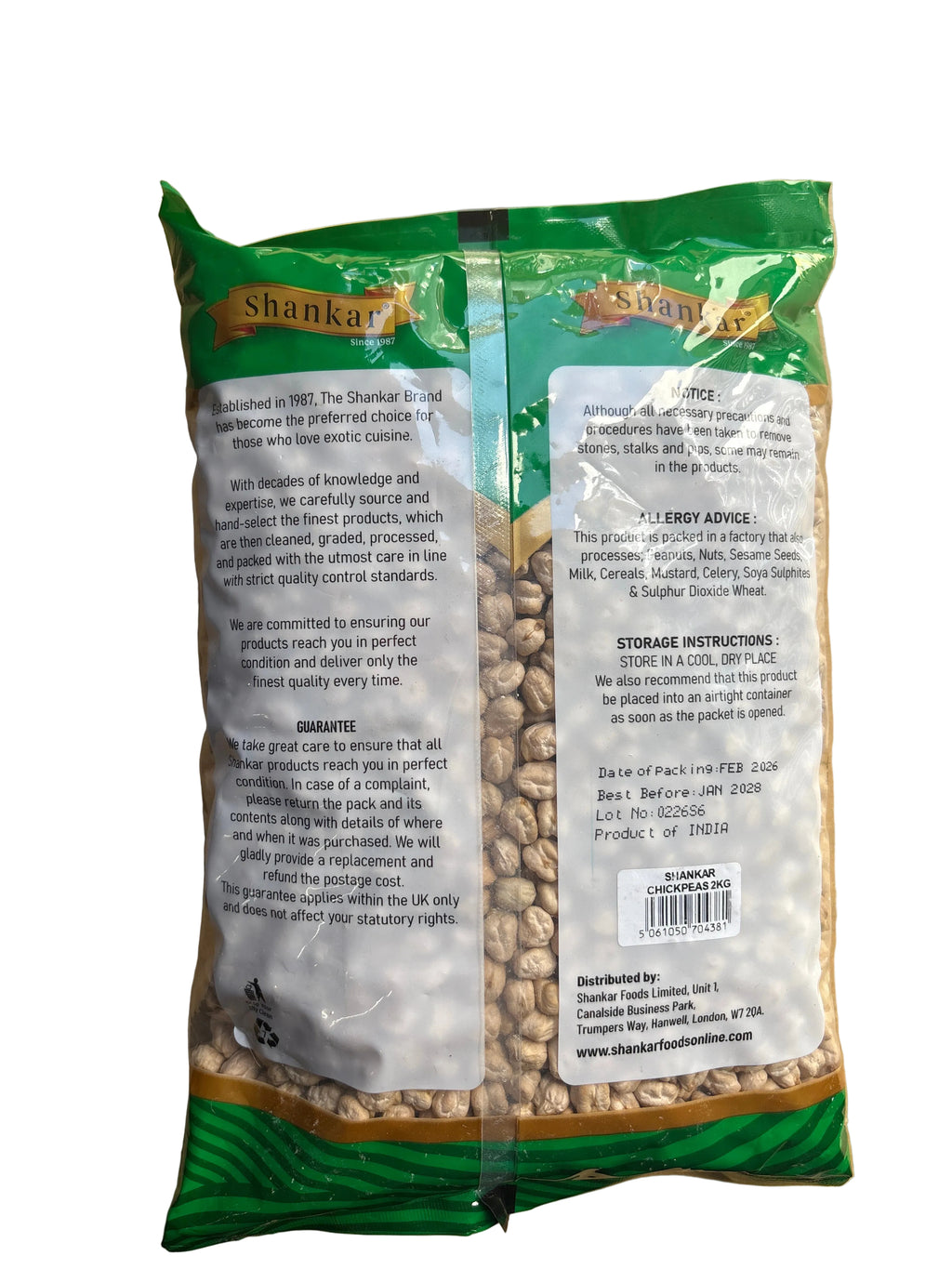Shankar Chickpeas White Chana Desi 2kg