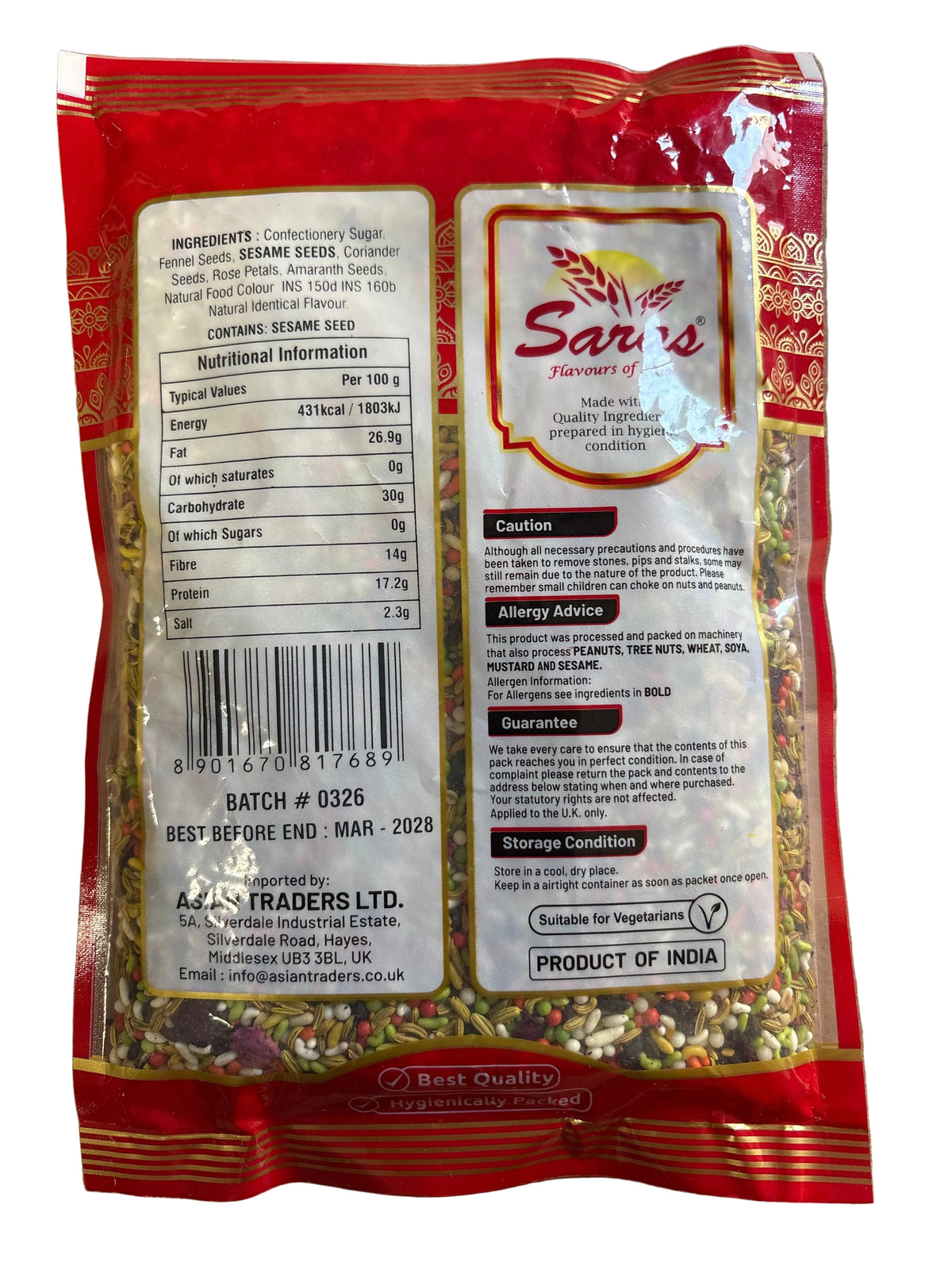 Saras Mukhwas Rim Zim Mix 400g