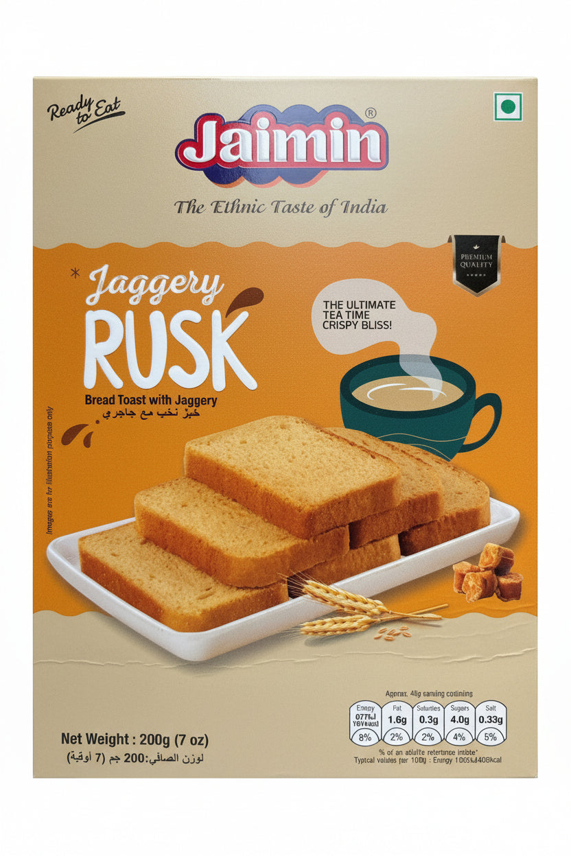 Jaimin Jaggery Rusk 200g