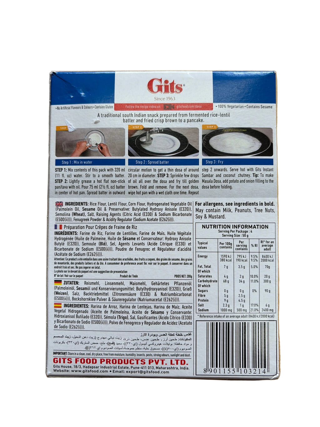 Gits Dosa Mix 200g Mix & Match 2 For £3