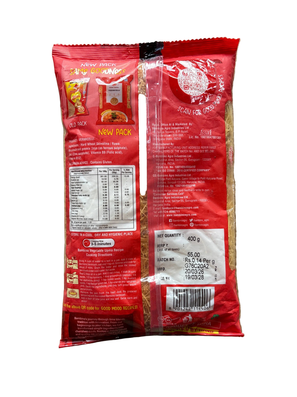 Bambino Vermicelli 400g