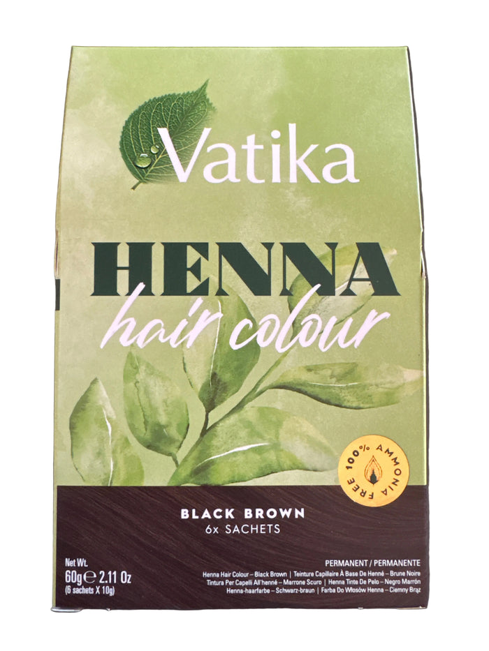 Dabur Vatika Womens Hair Colour Henna Black Brown 60g