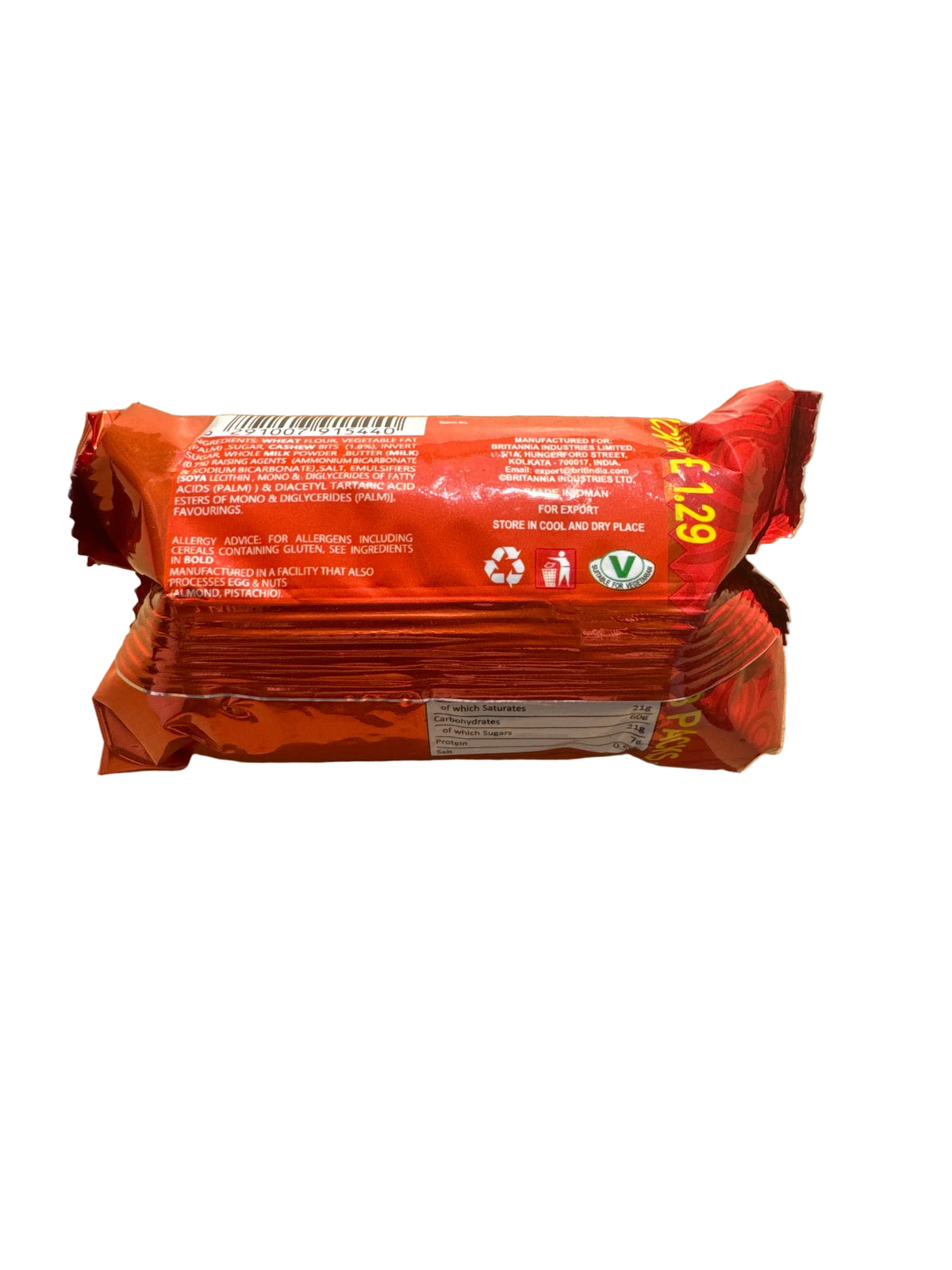 Britannia Good Day Cashew Cookies 72g 3 For £1.29