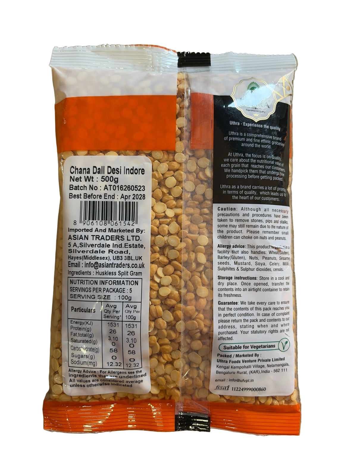 Uthra Lentils Chana Dall Desi Indore 500g