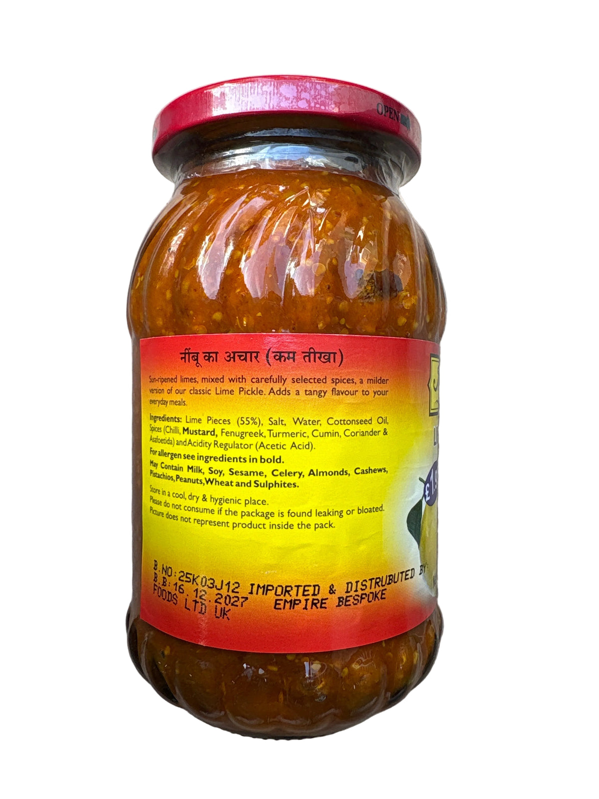 Mothers Pickle Lime Mild 500g