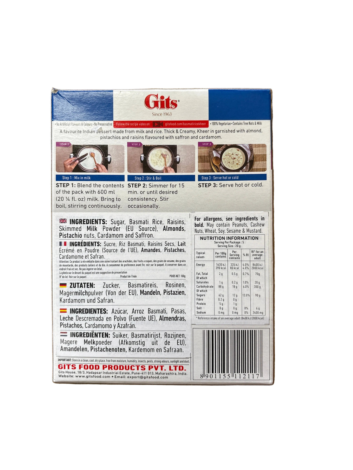 Gits Basmati Rice Kheer Mix 100g
