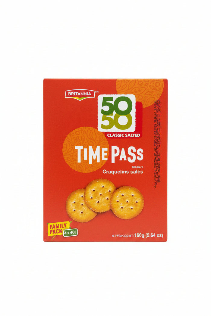 Britannia Time Pass Classic Salted Crackers Family Pack 160g PM
