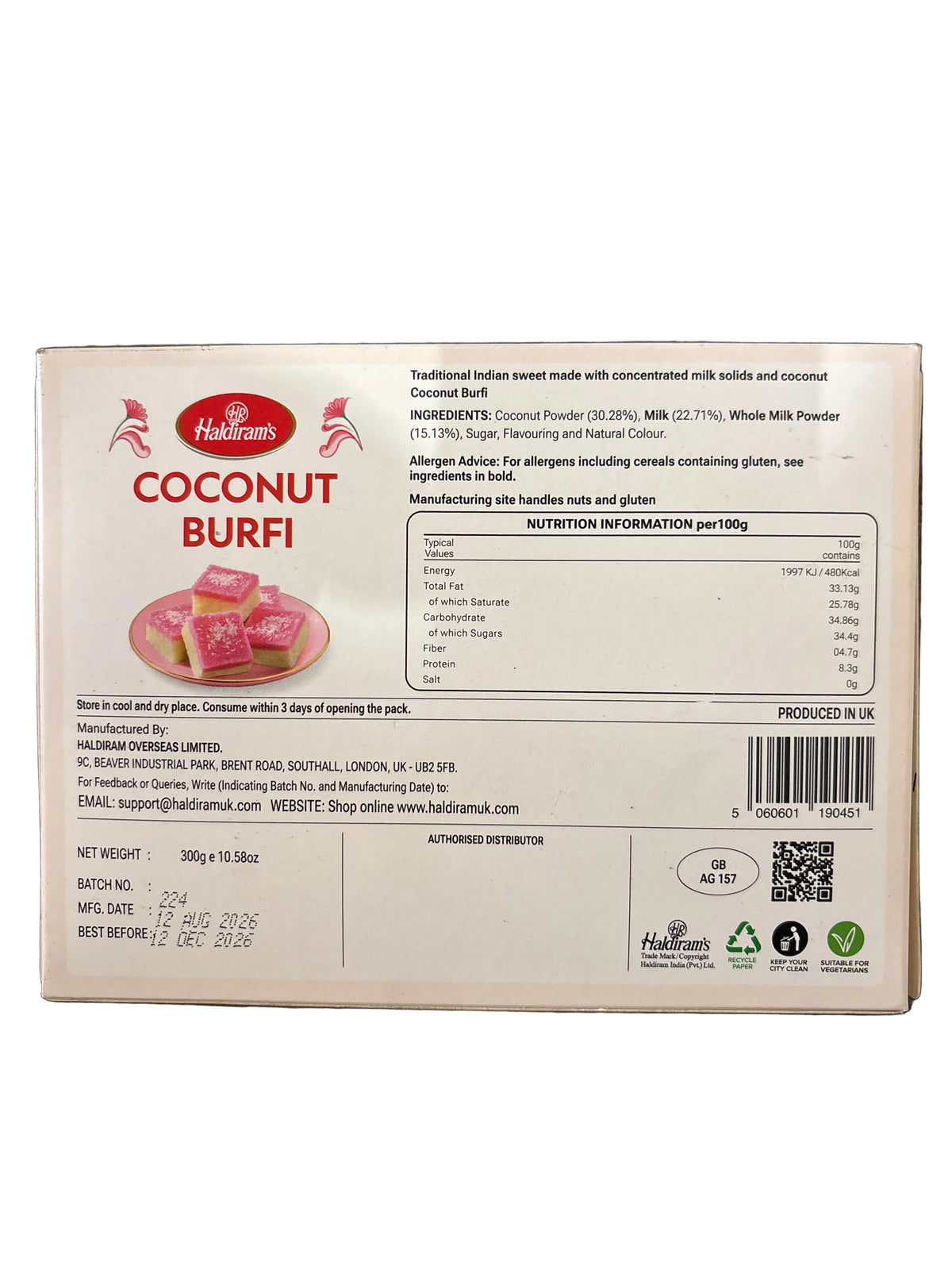 Haldirams Coconut Barfi 300g