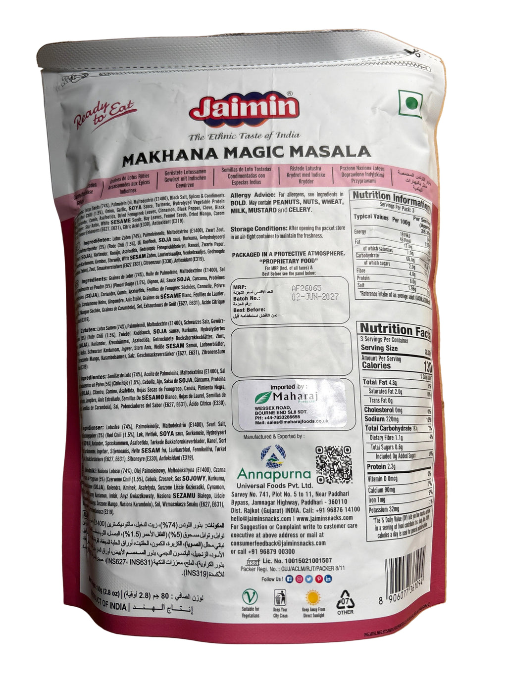 Jaimin Makhana Magic Masala 80g
