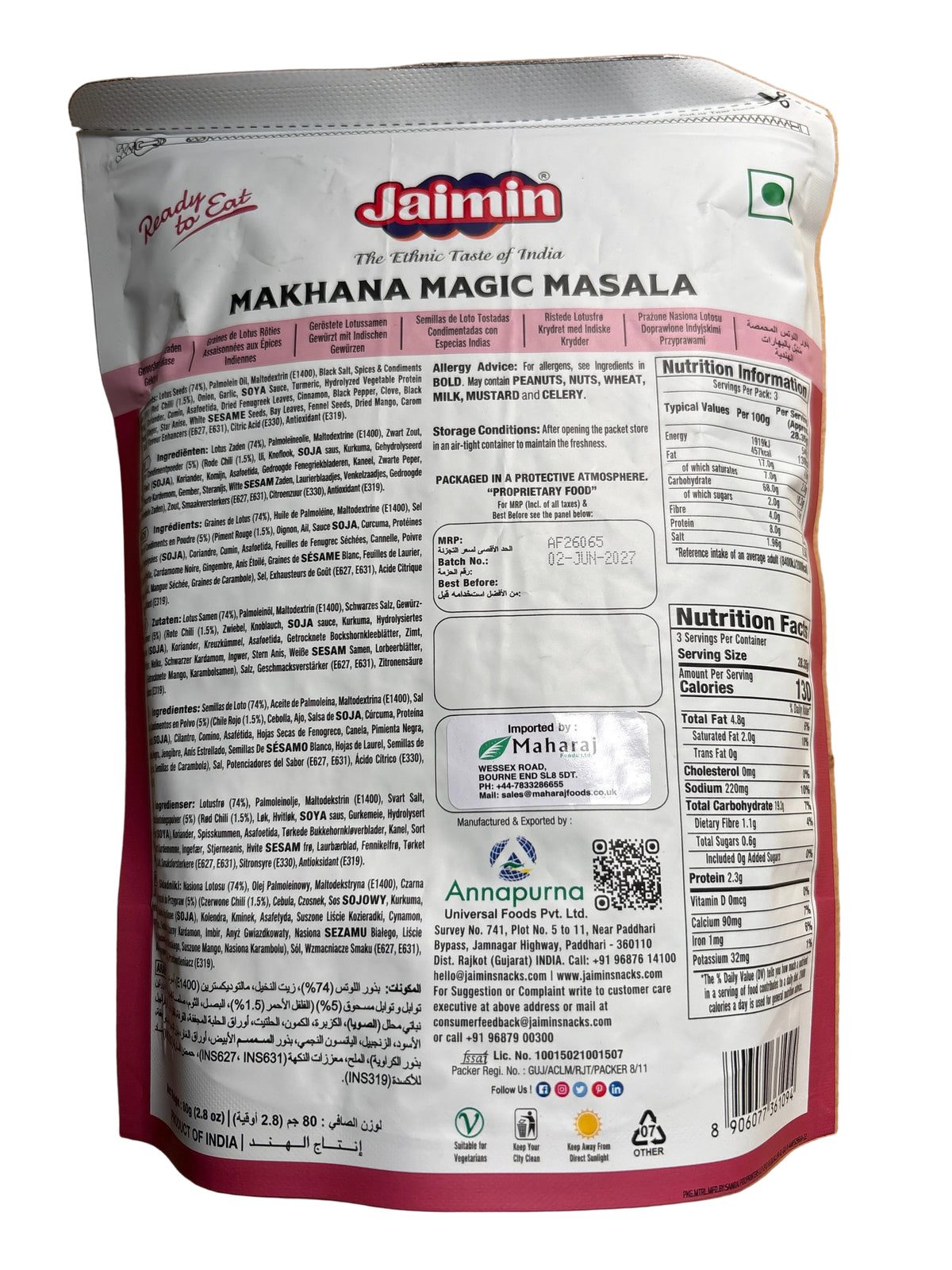 Jaimin Makhana Magic Masala 80g