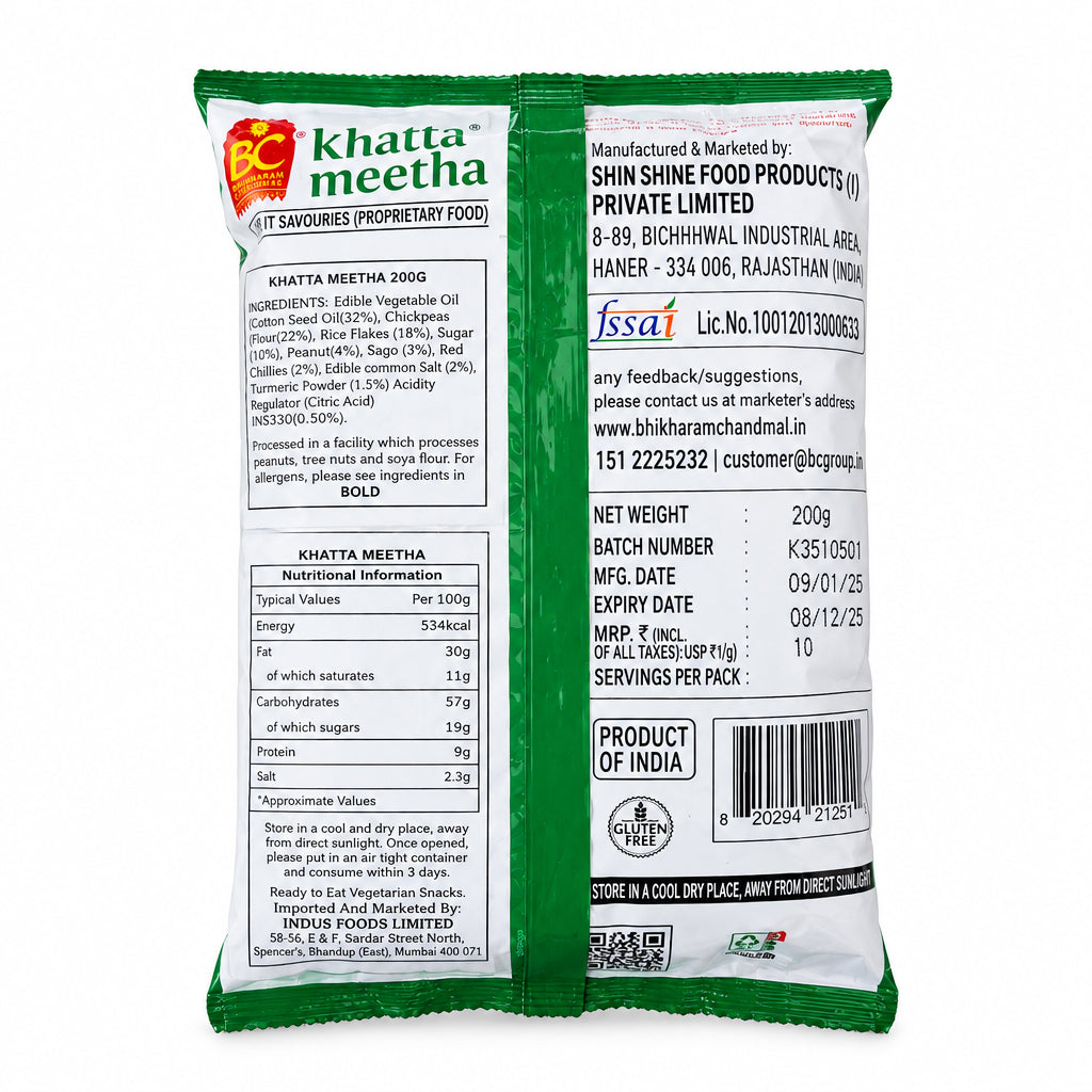 Bhikharam Khatta Meetha 200g Buy 1 Get 1 Free Mix & Match EXP 08/12/2026