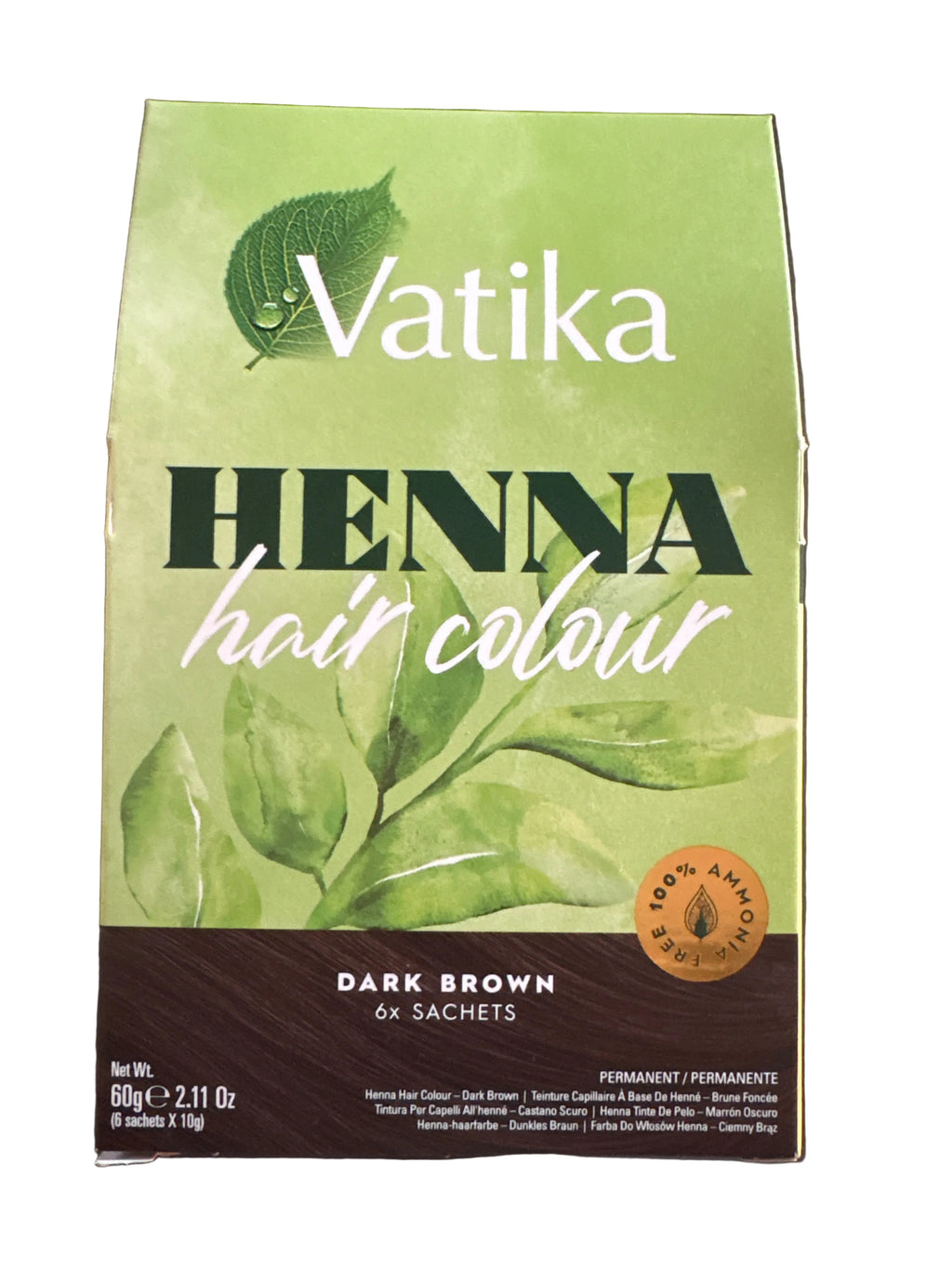 Dabur Vatika Womens Hair Colour Henna Dark Brown 60g