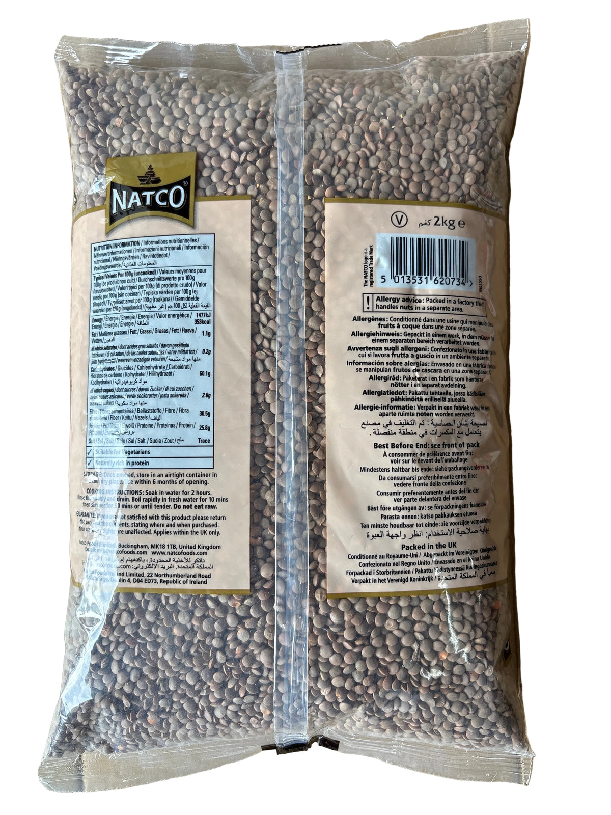 Natco Brown Lentils 2kg