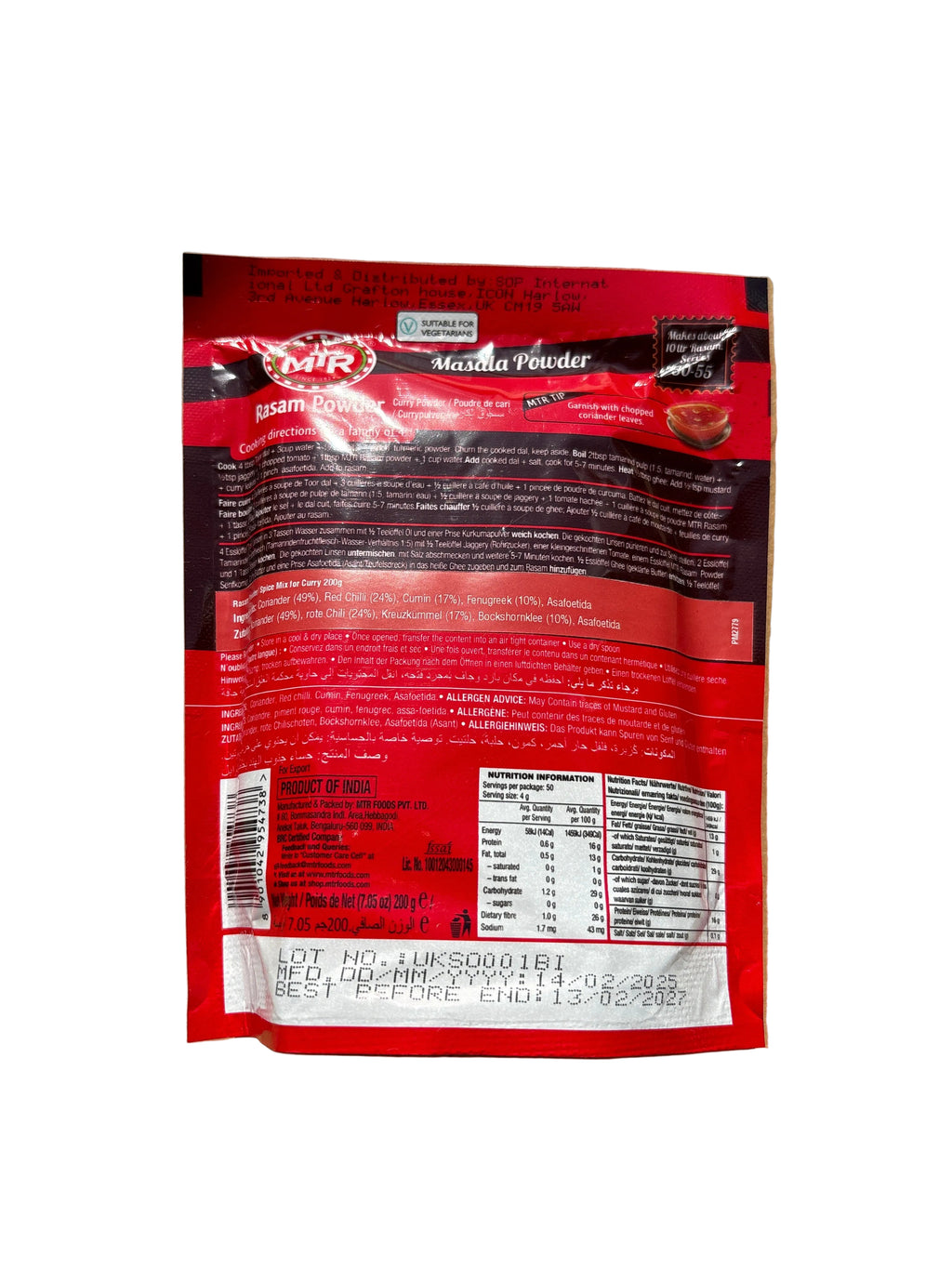 MTR Rasam Curry Powder 200g