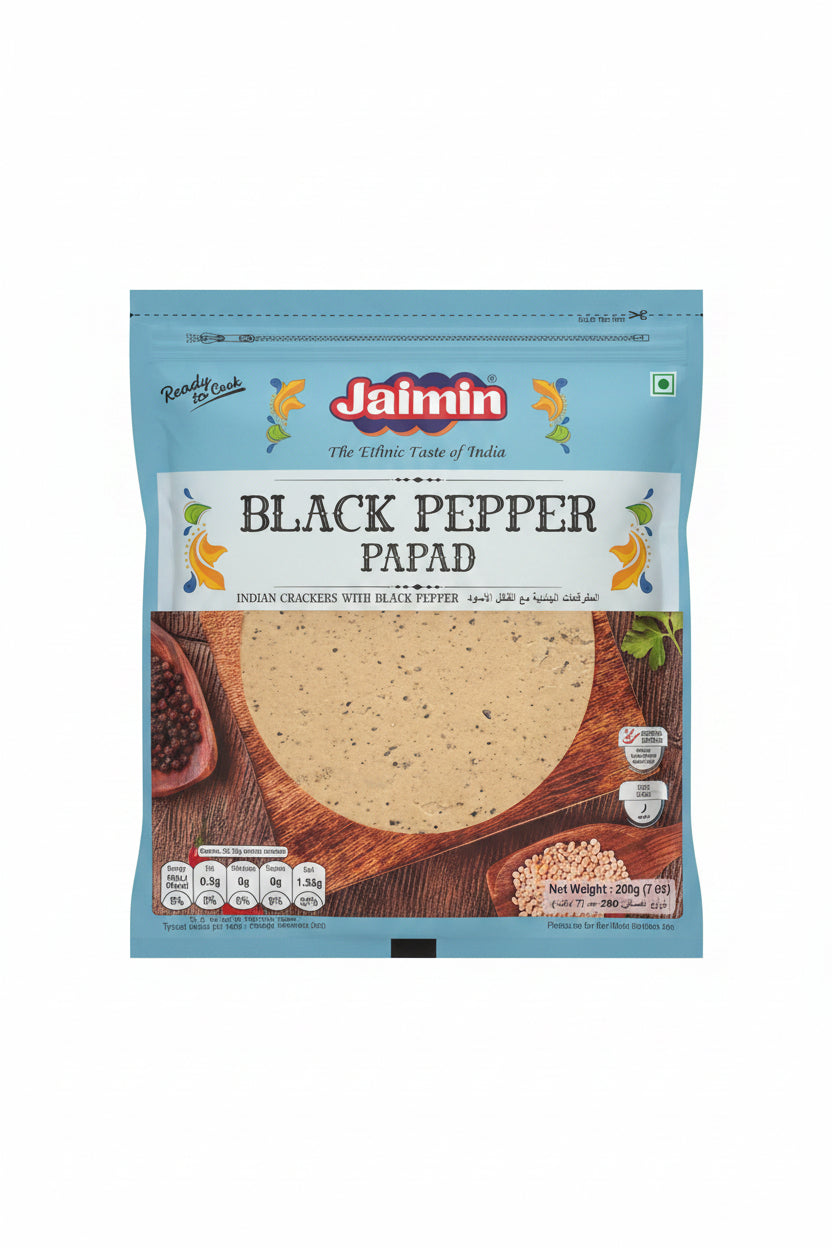 Jaimin Black Pepper Papad 200g