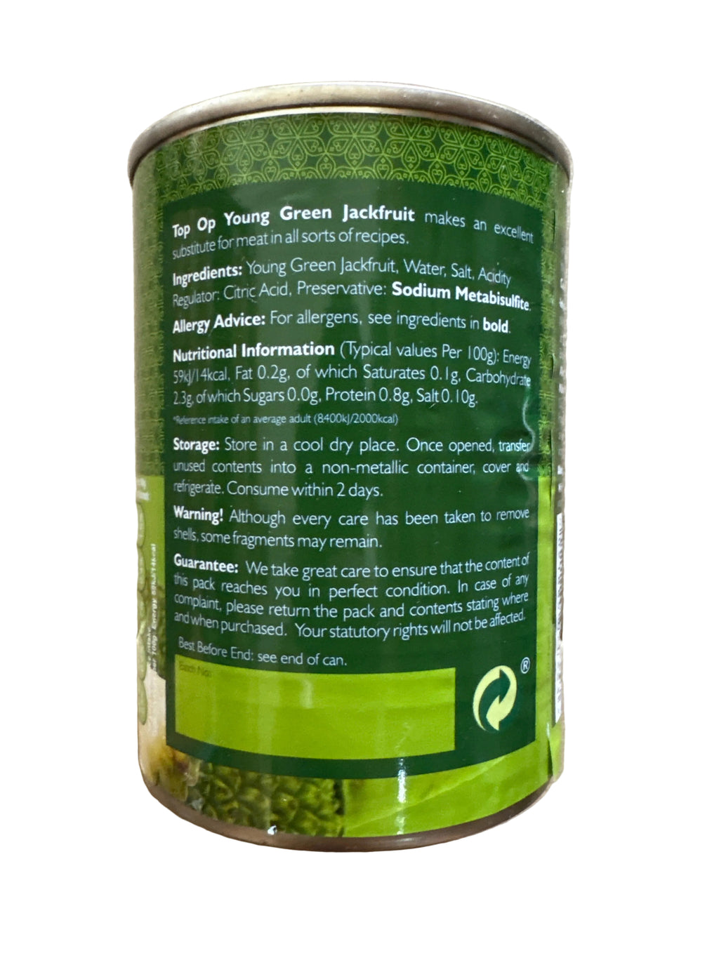 Top Op Jackfruit Green In Brine 280g