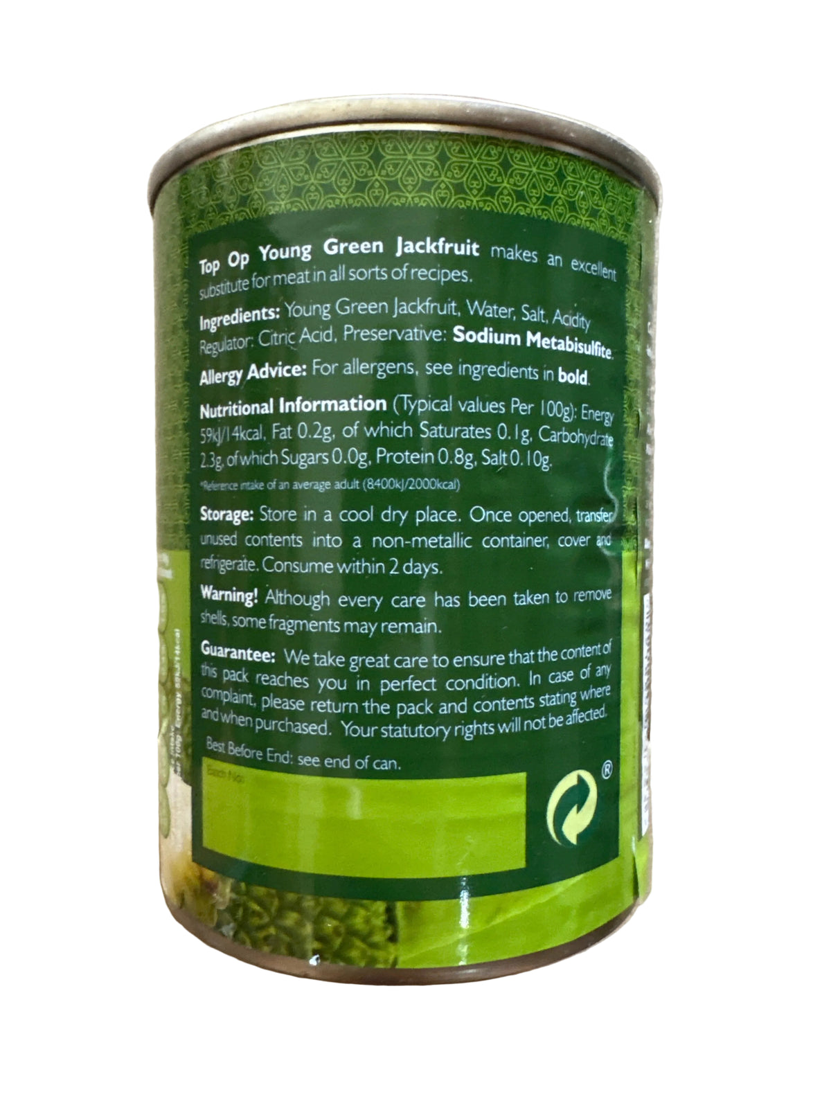 Top Op Jackfruit Green In Brine 280g