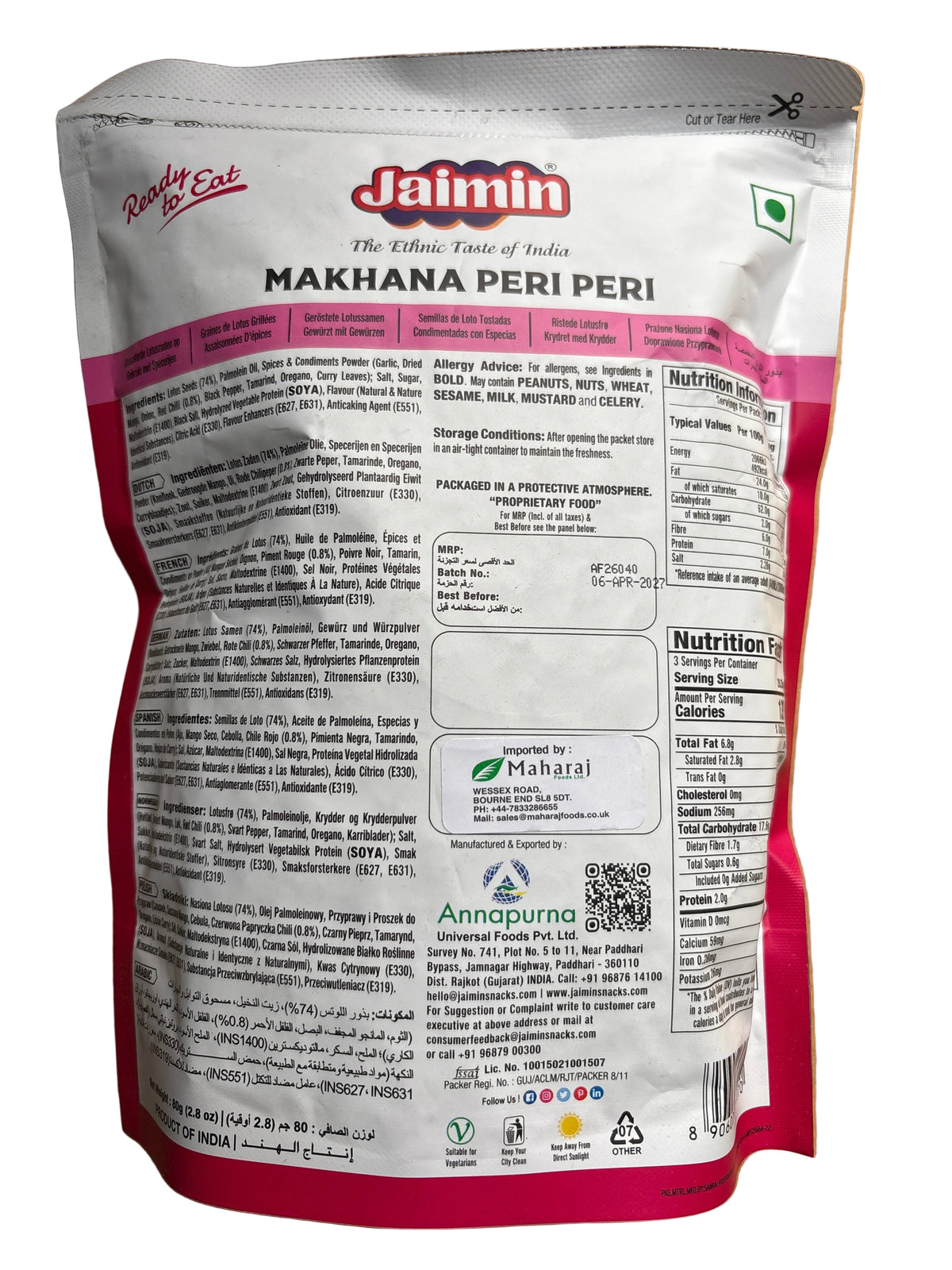 Jaimin Makhana Peri Peri 80g