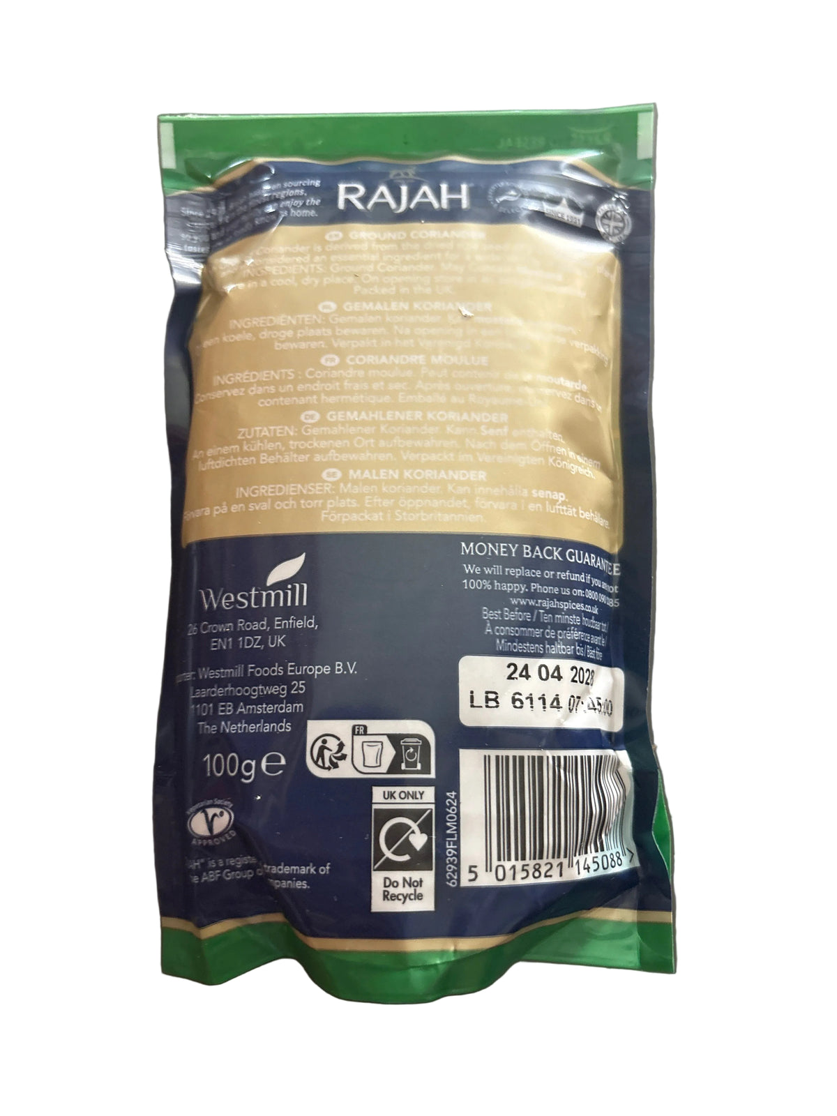Rajah Dhaniya Ground Coriander 100g