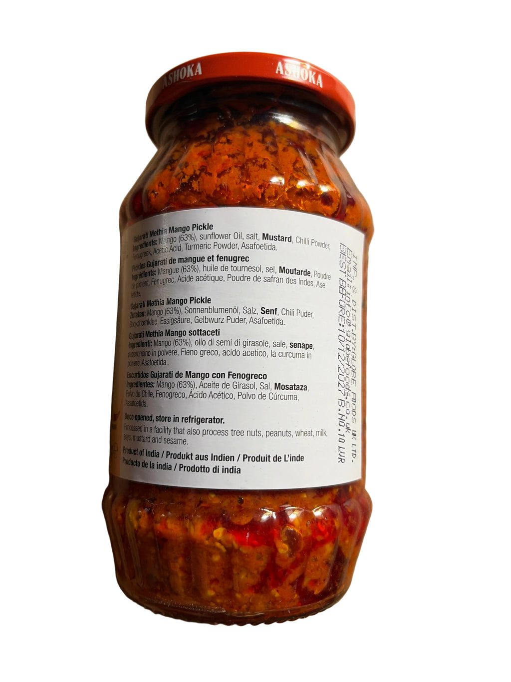 Ashoka Mango Pickle Gujarati Methia 500g