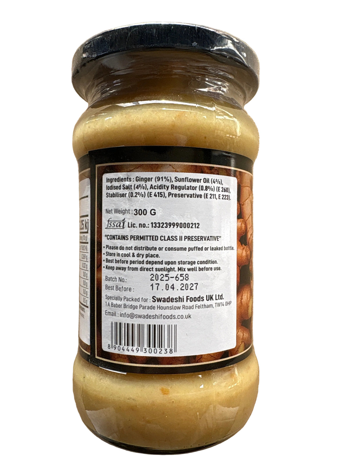 Food Factory Ginger Paste 300g