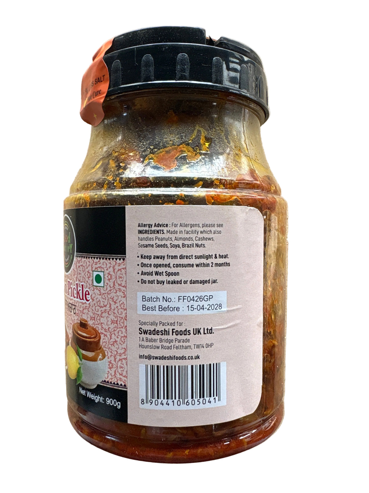 Food Factory Lemon Pickle 900g