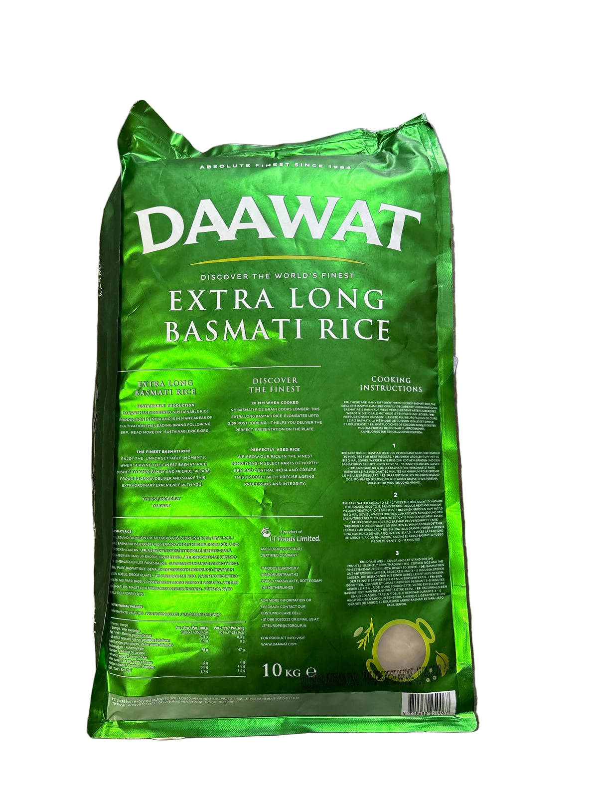 Daawat Extra Long Basmati Rice 10kg