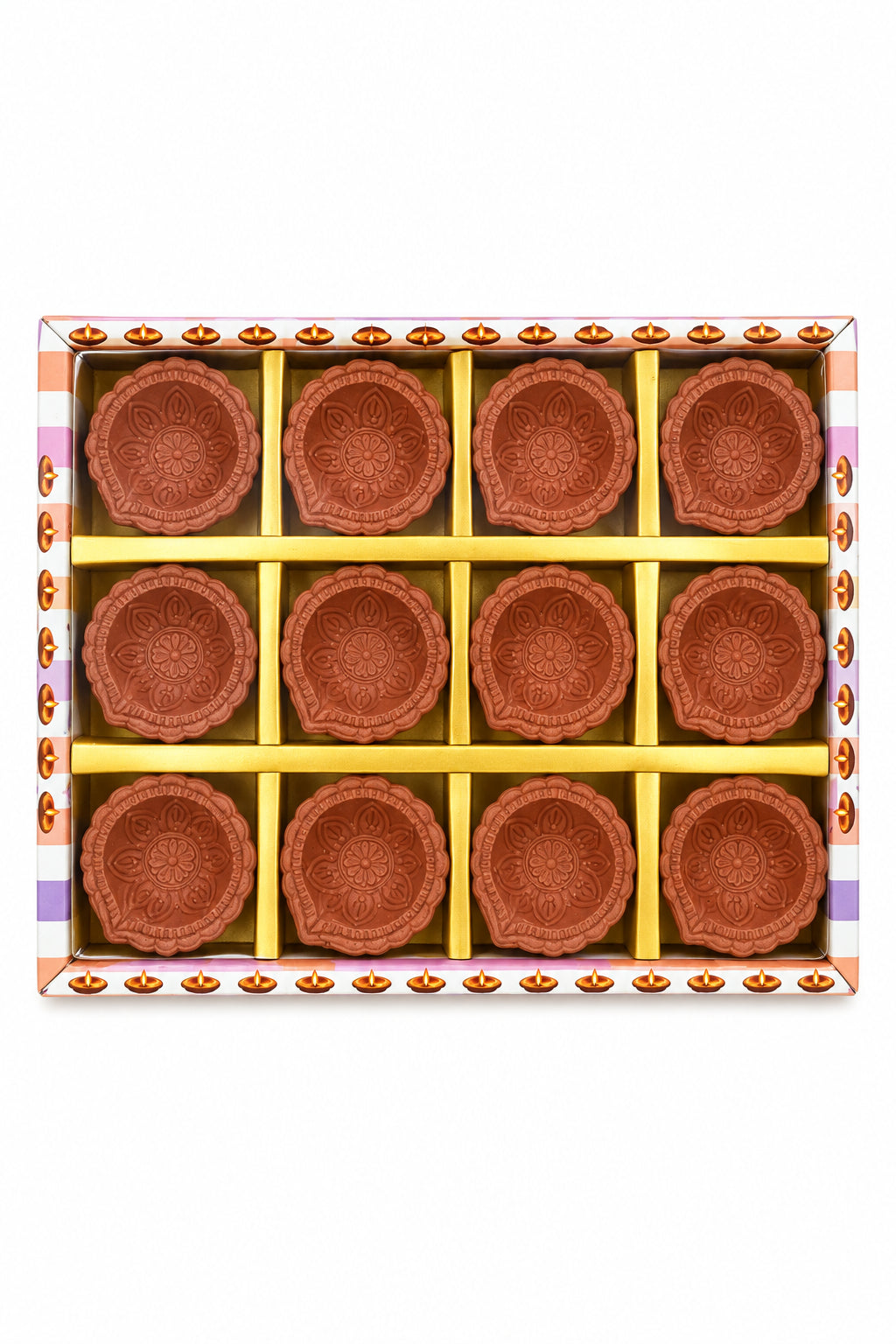 Diwali Diya Clay Traditional Decorative 12pc A121