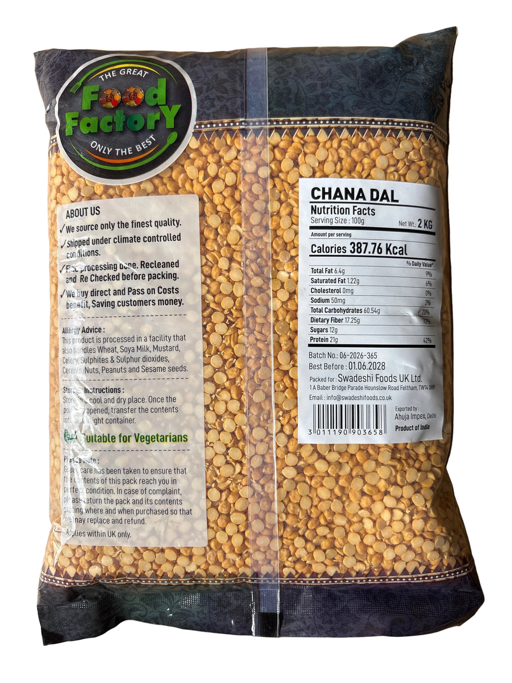 Food Factory Chana Dal Desi 2kg