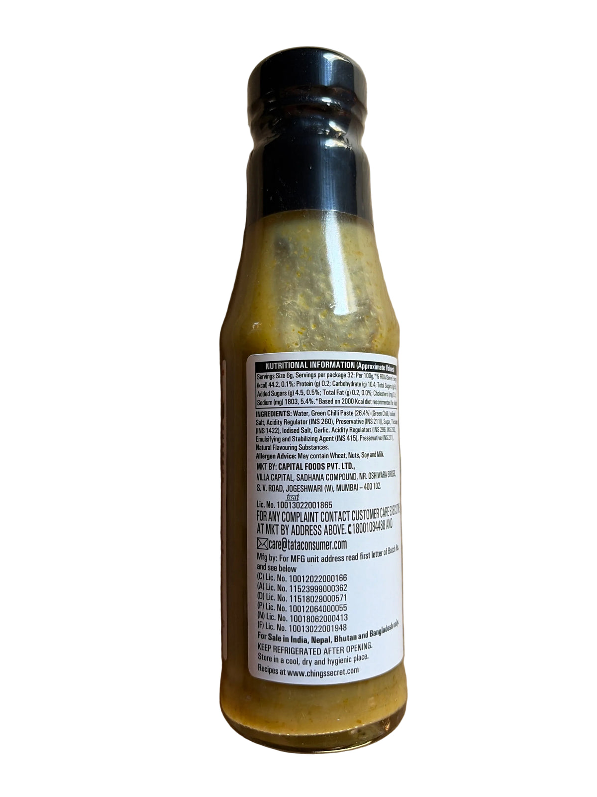 Chings Green Chilli Sauce 190g