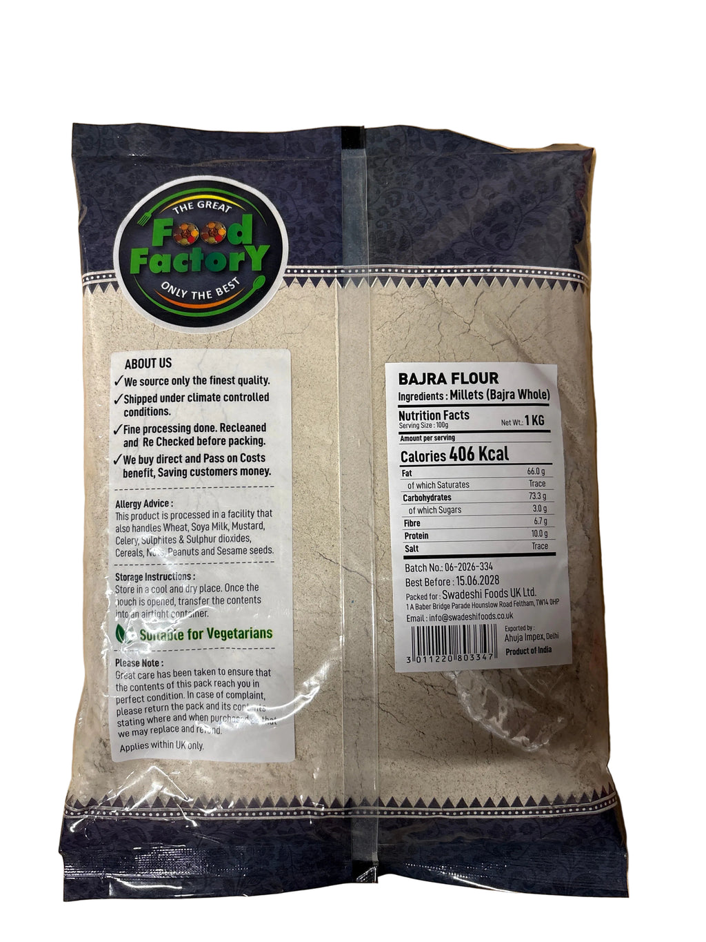 Food Factory Bajra Millet Flour 1kg