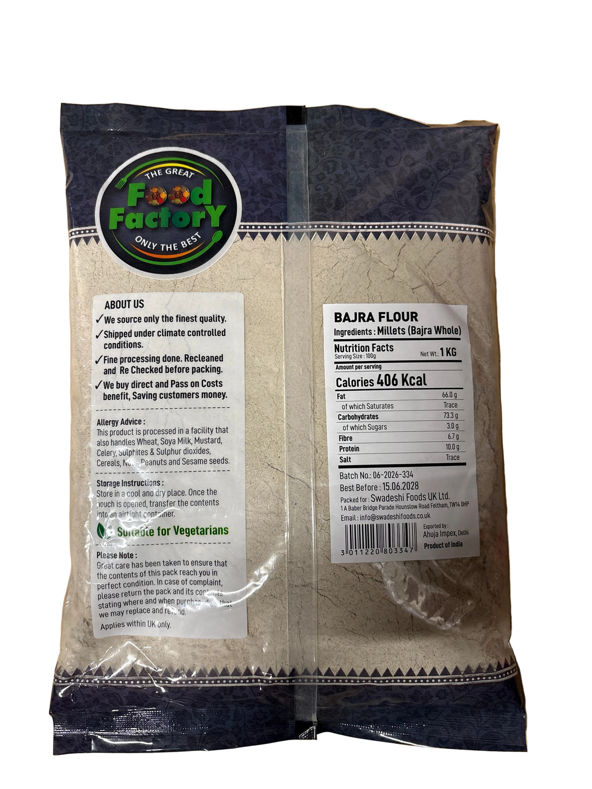 Food Factory Bajra Millet Flour 1kg