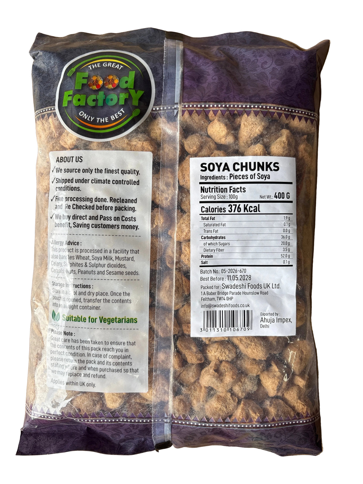 Food Factory Soya Chunks 400g