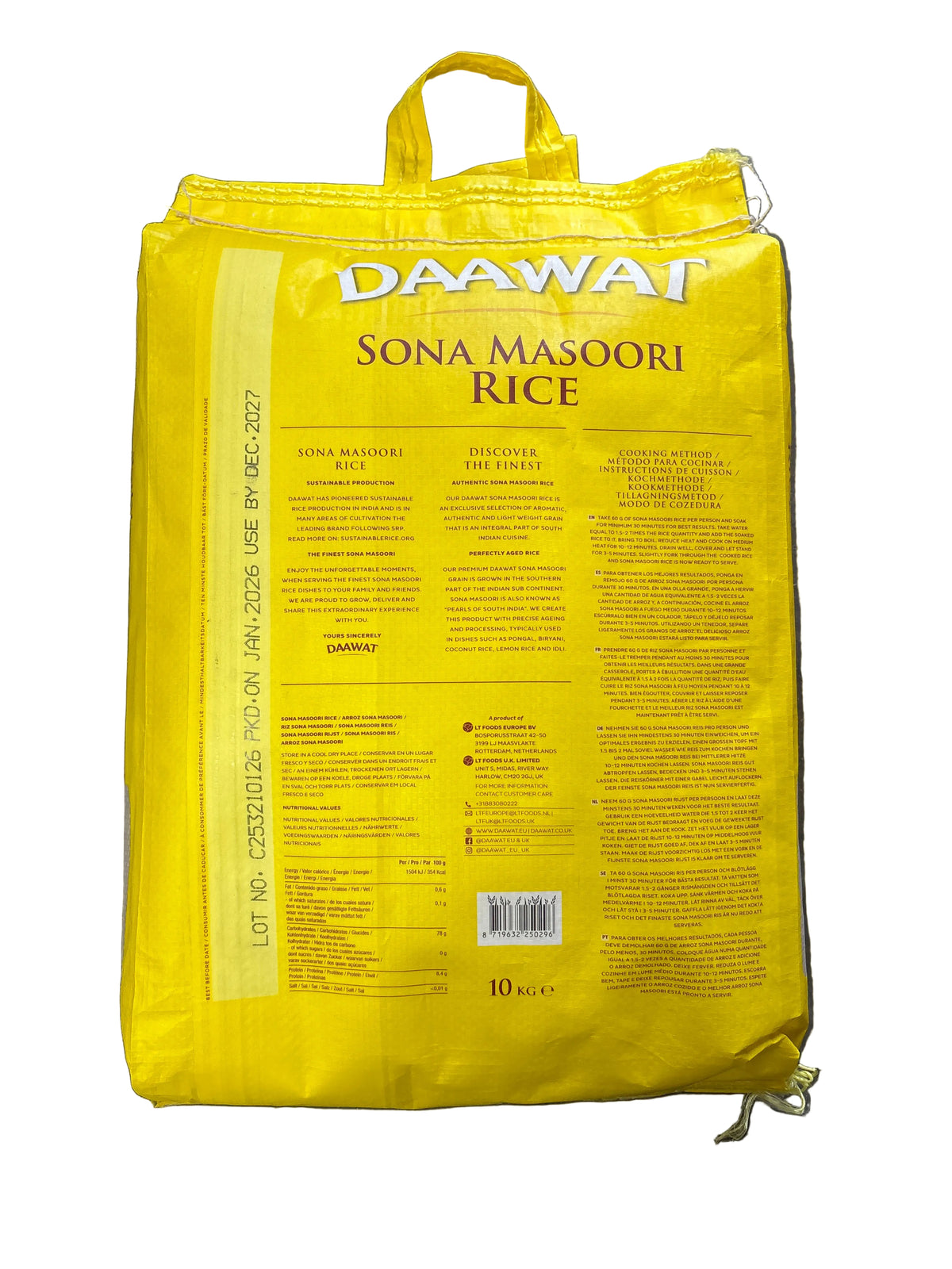 Daawat Sona Masoori Rice 10kg