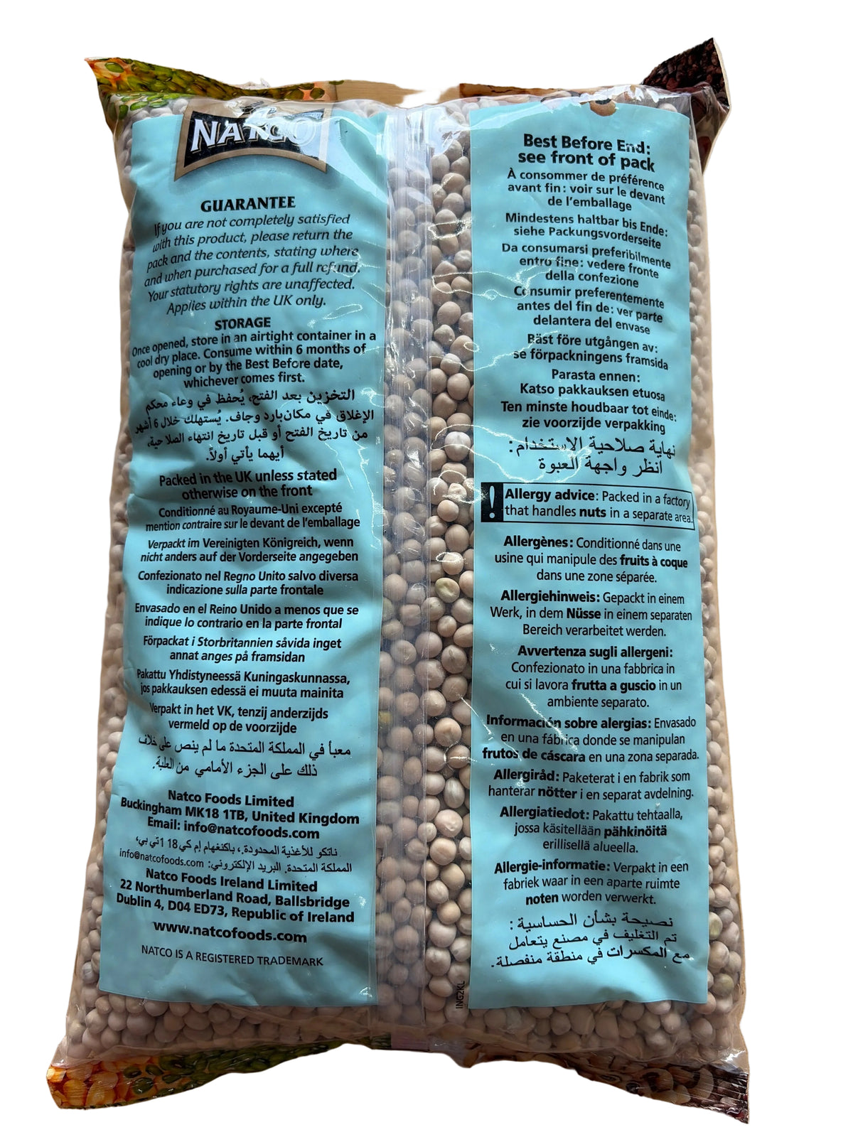 Natco Whole Yellow Peas 2kg