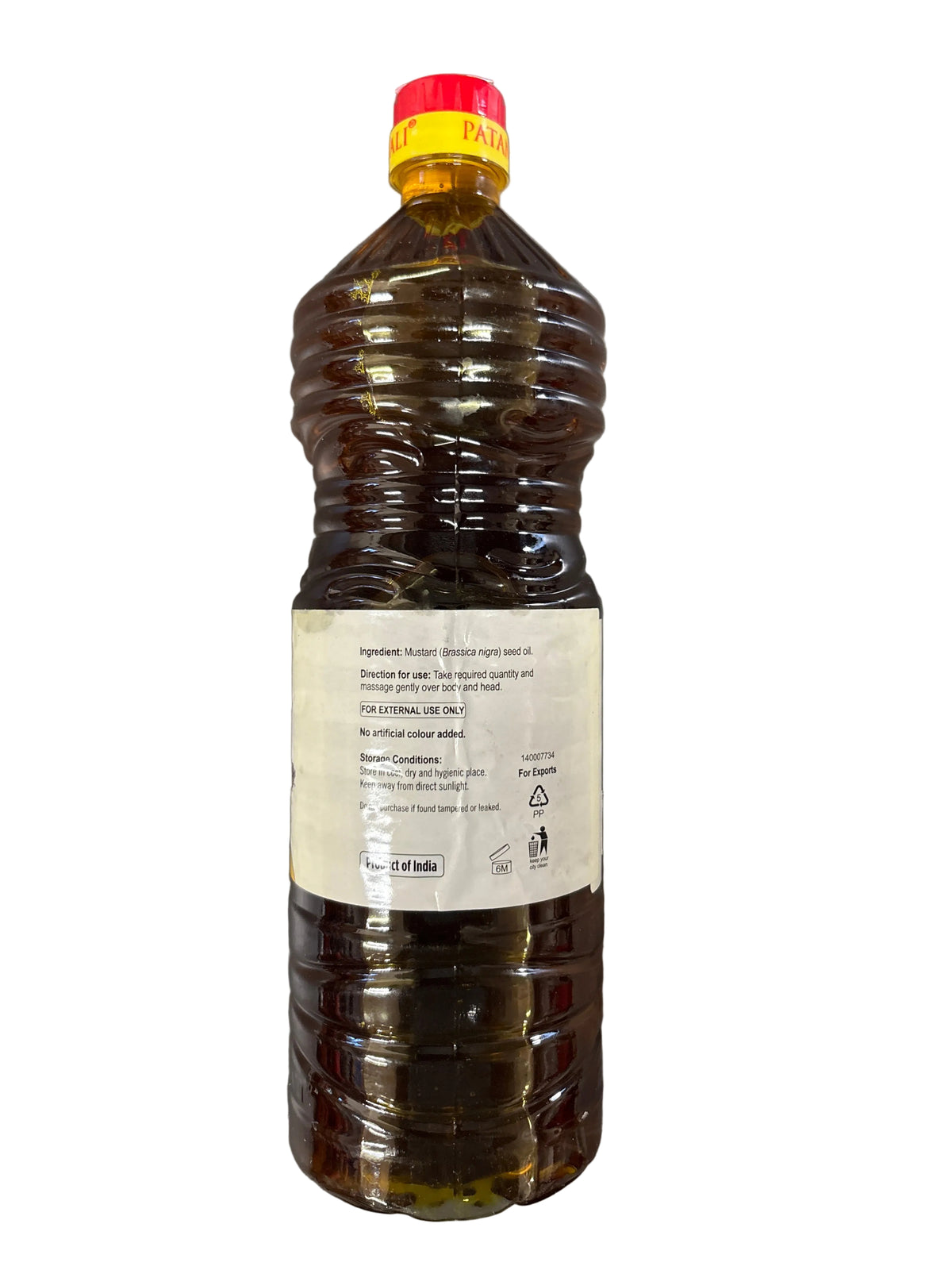 Patanjali Oil Mustard Khachi Ghani 1L