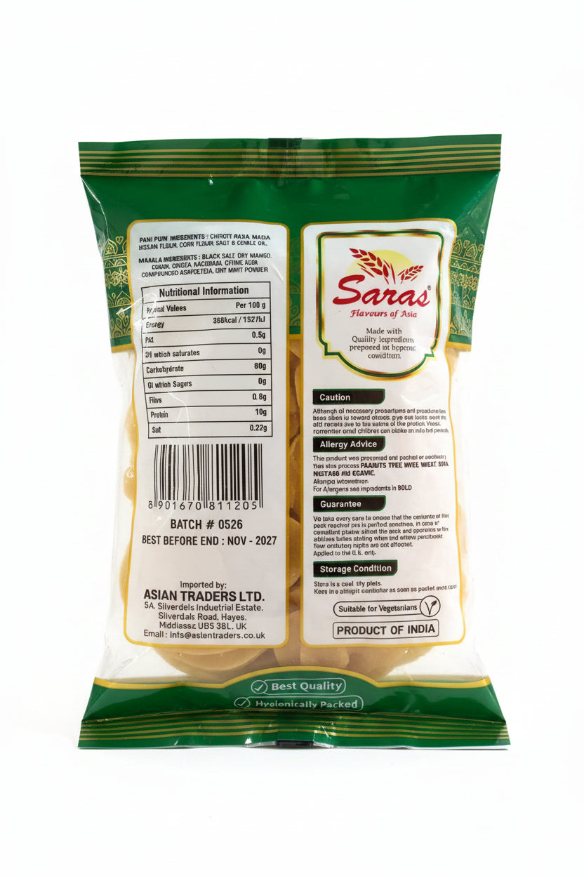 Saras Far Far Pani Puri With Masala 225g