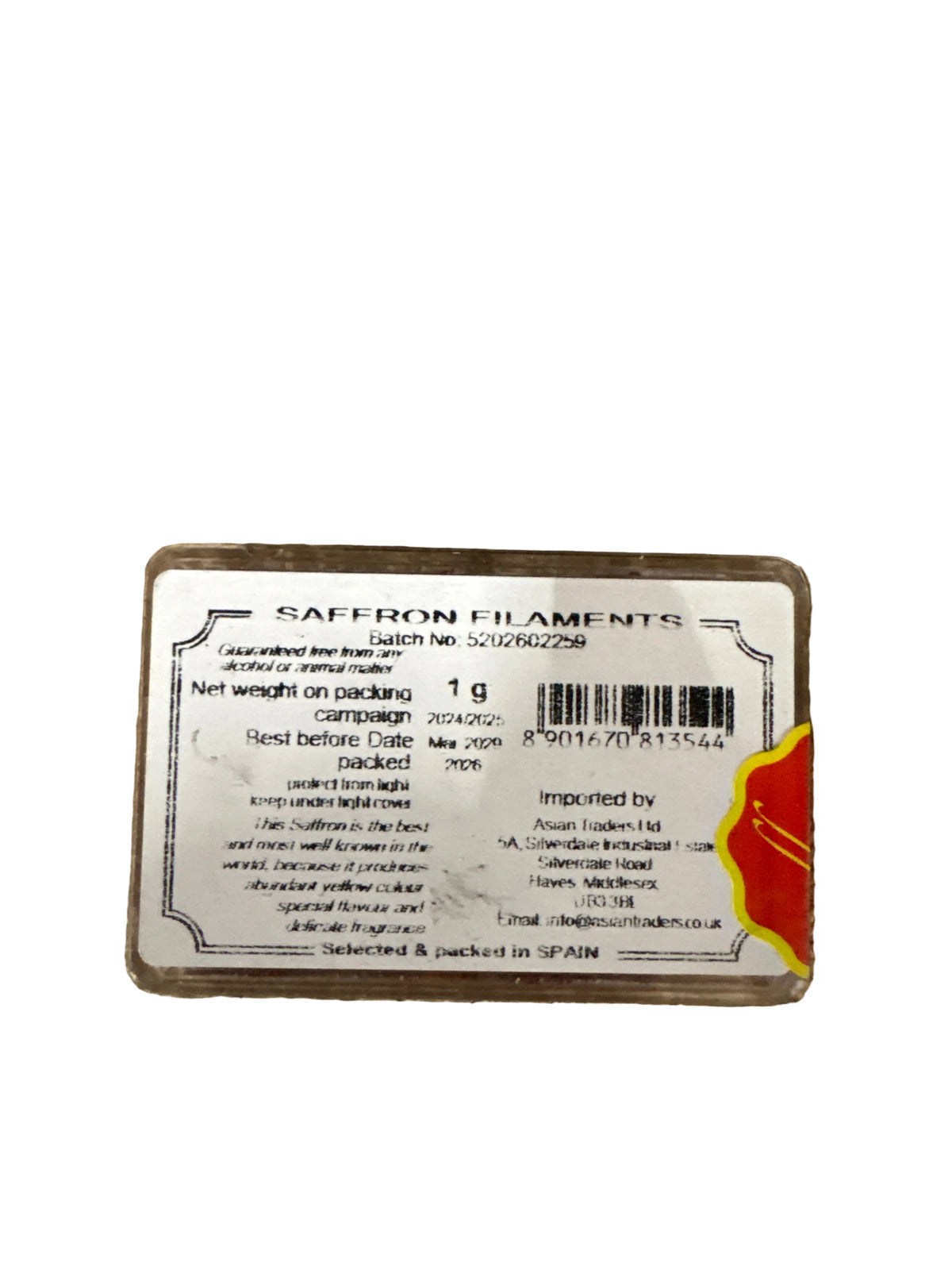 Saras Saffron 1g
