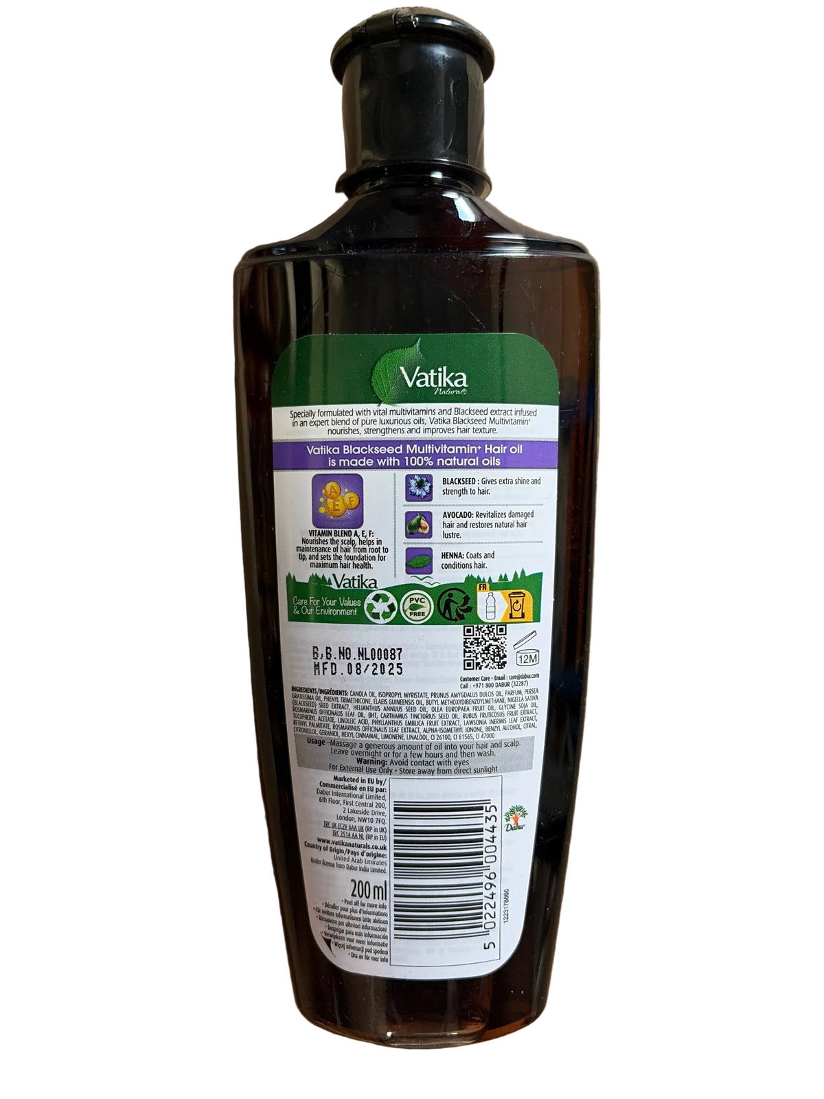 Dabur Vatika Hair Oil Blackseed 200ml