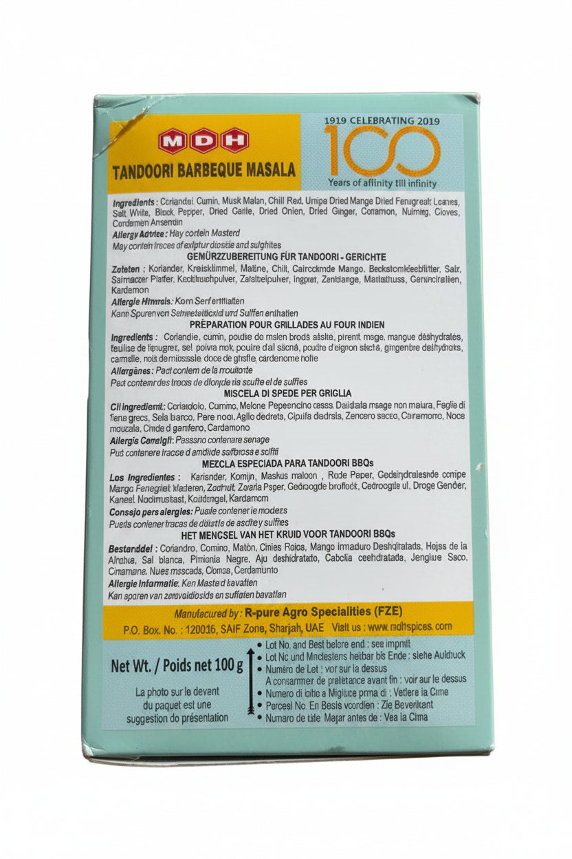 MDH Tandoori Barbeque Masala 100g Mix & Match 2 For £3.50