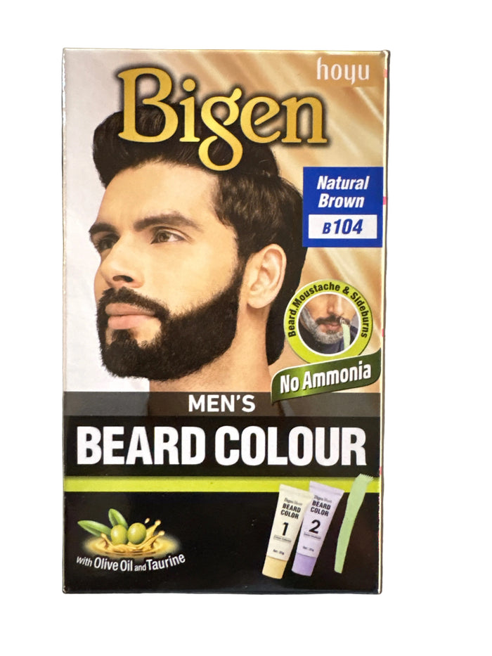 Bigen Mens Beard Colour Natural Brown 104
