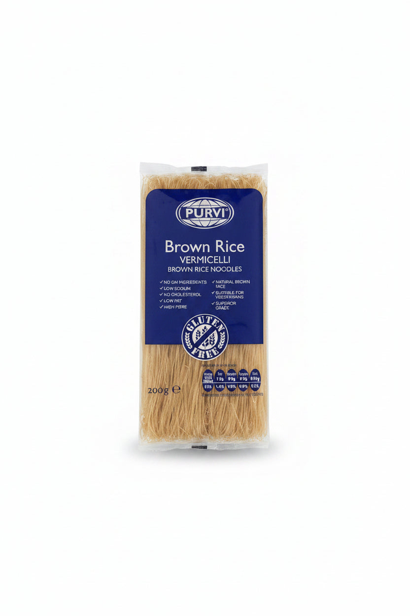 Purvi Rice Vermicelli Brown 200g