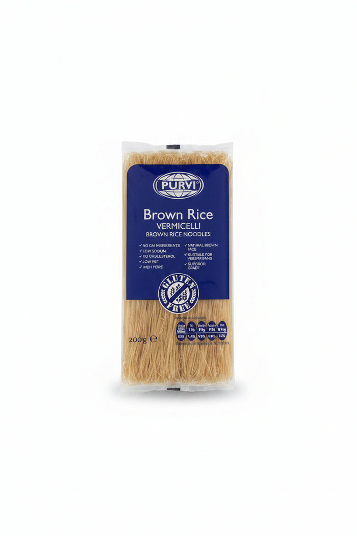 Purvi Rice Vermicelli Brown 200g