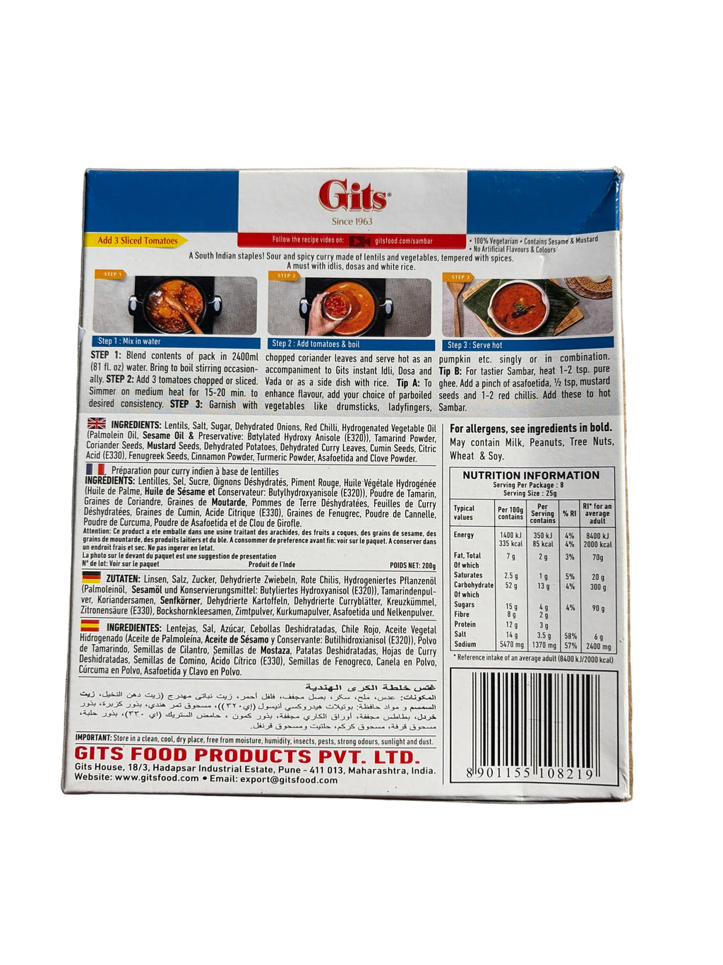 Gits Sambar Mix 200g